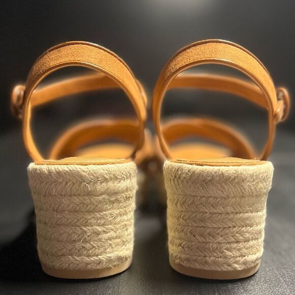 J.Crew Platform Espadrille Heeled Sandals in Warm Chicory Suede Size 7.5 NWB - Picture 8 of 16